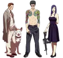 Kiba, Shino and Hinata