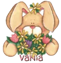 Easter Bunny With Flowers - Vania
