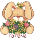 Easter Bunny with Flowers - Tatiana