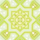 Light green and white