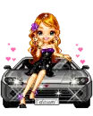 Girl on car