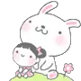 girl and bunny