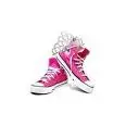 pink converse/crown