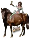 Ella, girl on horse. 