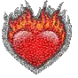 flamed heart