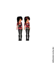Twins,Cute,Black,Red,Skull,Silverxdmushroom,Bored