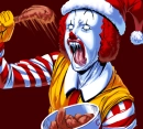 Ronald Eating KFC
