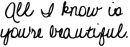 all i know