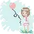 Girl with pink ballon