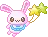 cute flying bunny