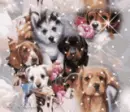glitter dogs background