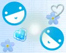 Sophia blue background