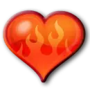 background  Shapes Fire Heart