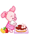 piglet and cake