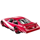 white and red car