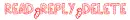 Read Reply Delete in Rainbow color
