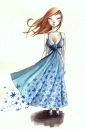 blue dress