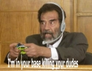 Sadam plaing xbox in cort