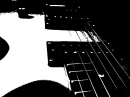 black and white electric guitar
