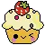 cupcake with strawberry
