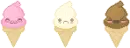 ice cream triplets