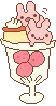 strawberry bunny flan