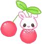 bunny and cherries
