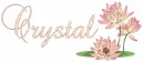 Crystal With Pink/Beige Flowers