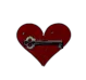 red heart with black key 