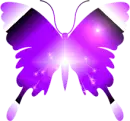 animated purple butterfly