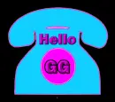 ANIMATED BLUE STAR PHONE