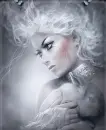 Pretty Goth Lady with Bunny