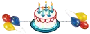 pastel con globos