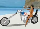Chick in motorcycle