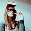 girl balancing book