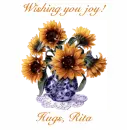 Joyous Sunflowers - Hugs, Rita