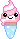 kawaii swirly pink ice cream
