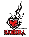 Flaming Tribal Heart -Sandra-