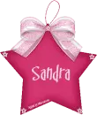 Pink Star With Bow -Sandra-