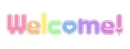Welcome rainbow text