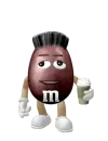 Grumpy Male M&M with coffee