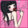 girl pink flower