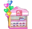kawaii shop with balloons