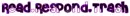 Read Respond Trash in purple