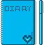 Blue Diary and Pen