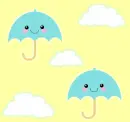 umbrellas in the sky