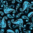 blue paisly background