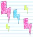falling lightning bolts