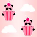 cupcake pandas in the sky
