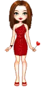 Valentines red dress girl 